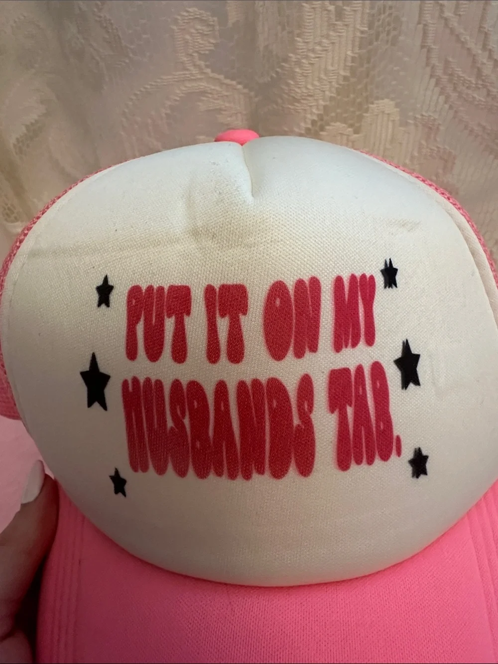 Pink women’s trucker hat